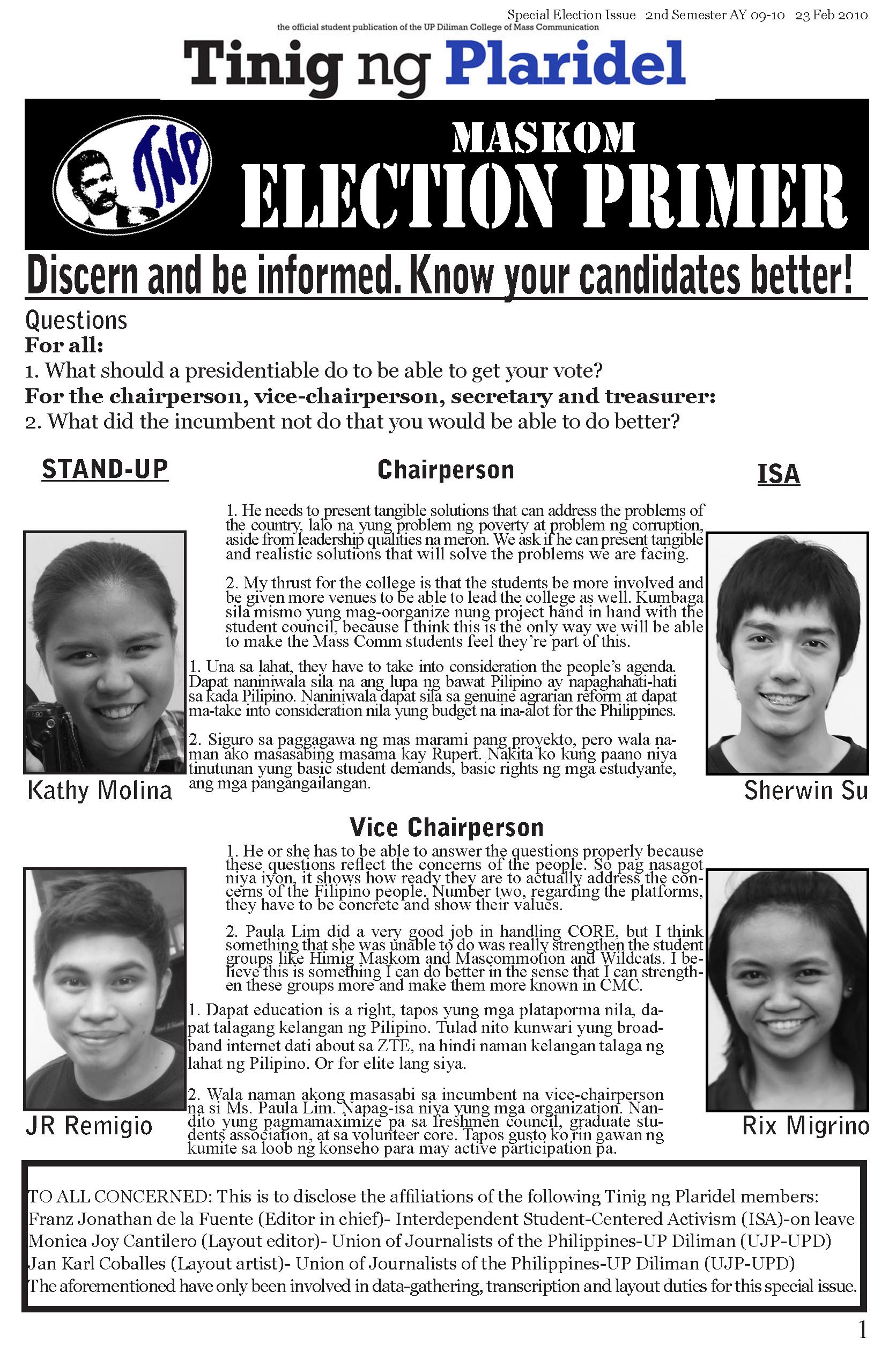 Tinig Ng Plaridel - Year 30 Issue 3 Download the PDF file