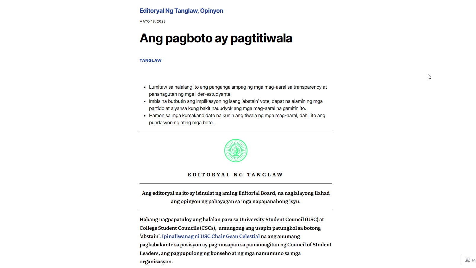 TNPicks: Our Appreciation List for 2023 – Tinig ng Plaridel